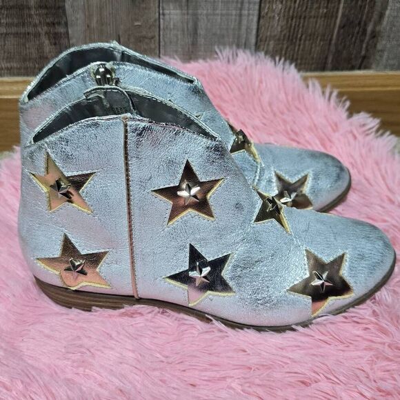 Nina Silver Star Cowgirl Booties NWOB - Picture 1 of 7